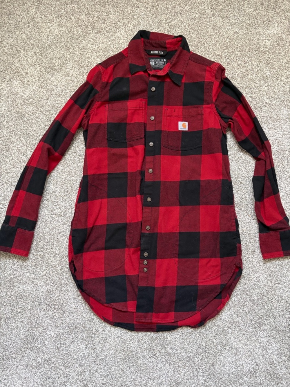 Carhartt Buffalo Plaid tunic Flannel Shirt